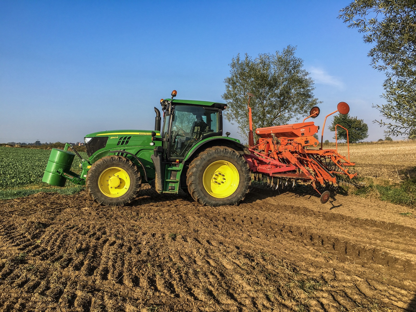 John Deere 6140r wheat seeding